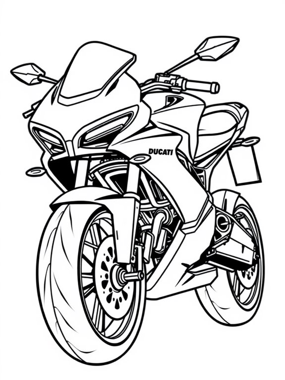 ducati bike coloring page