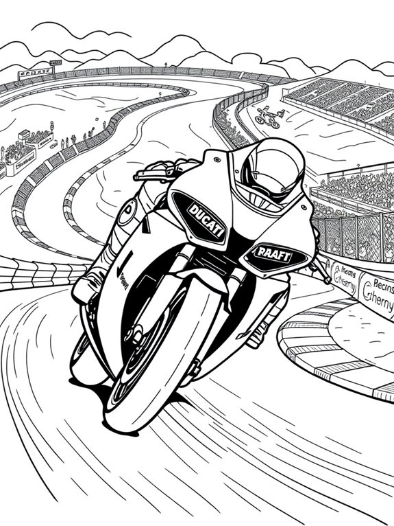 ducati racing motorcycle illustration