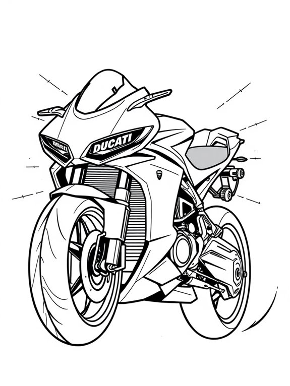 ducati superhero motorcycle illustration