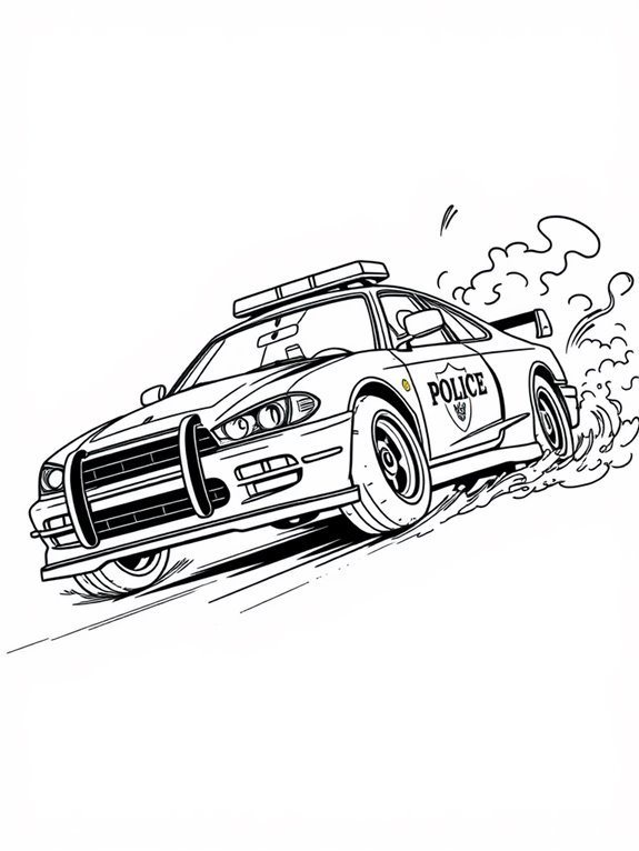 dynamic police car drift