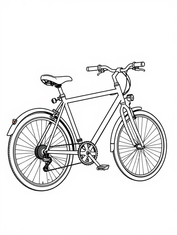 easy hybrid bike illustration