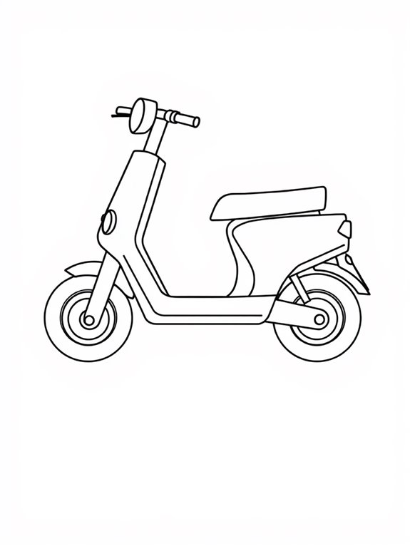 electric scooter coloring page