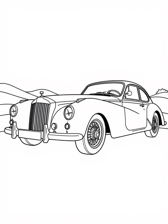 elegant vintage automobile illustration