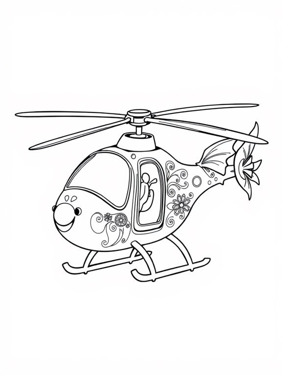 fantasy themed helicopter illustration