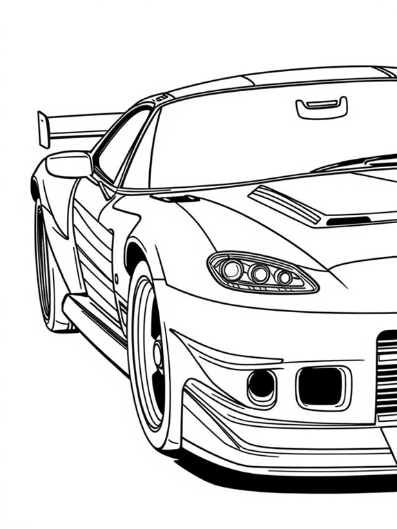 fast racing car coloring