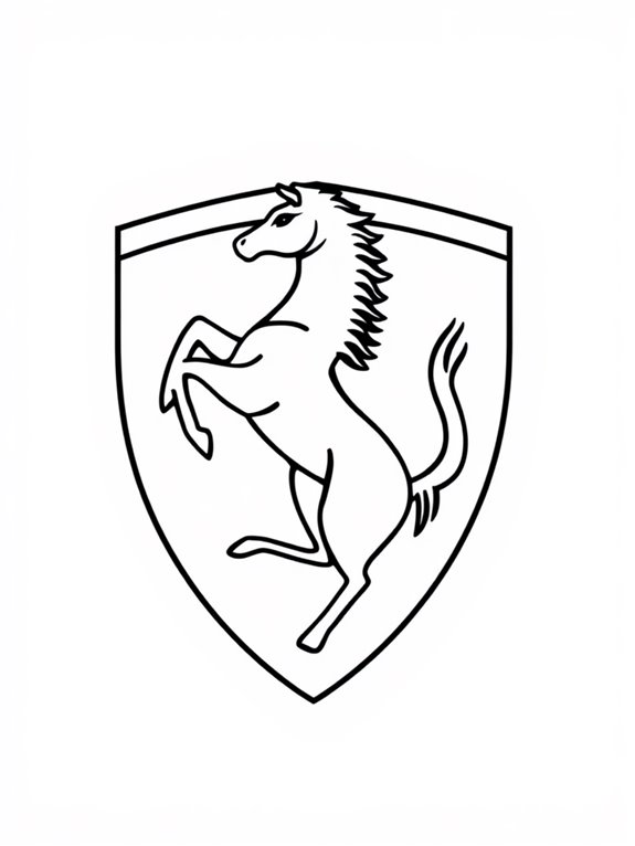 ferrari logo coloring page