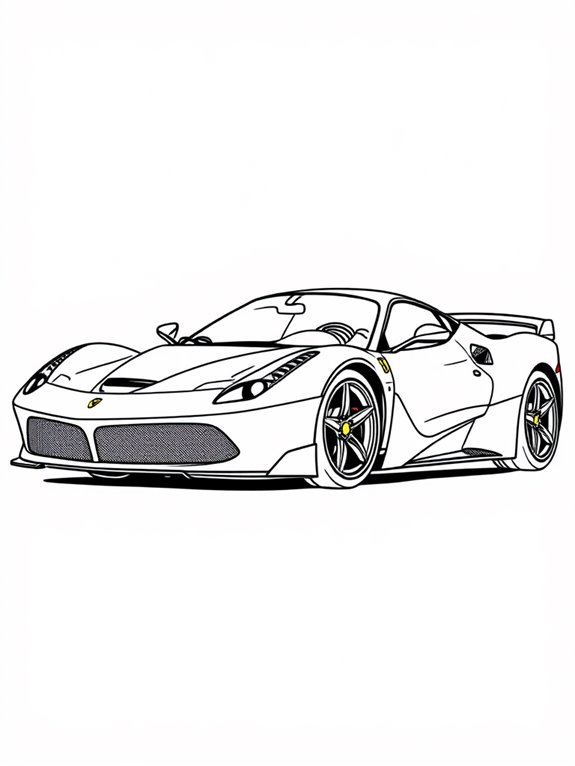 ferrari race car illustration