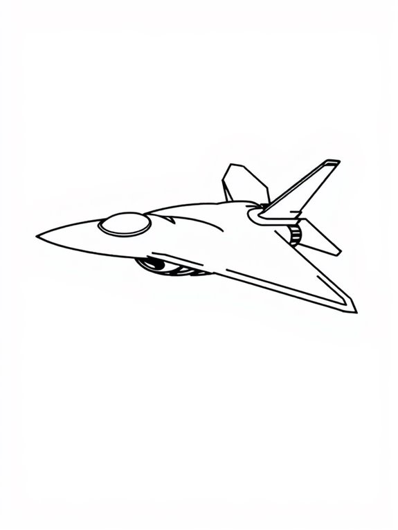 fighter jet coloring activity