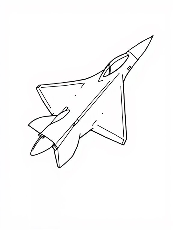 fighter jet coloring page