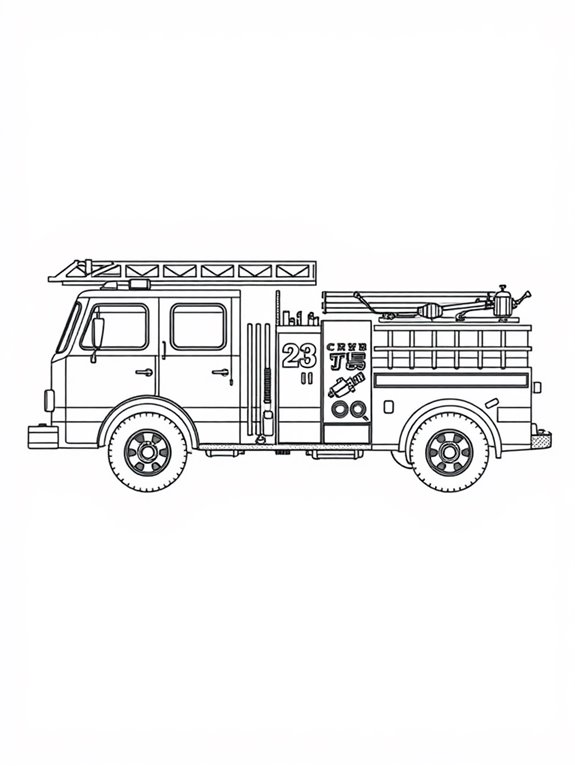 fire truck coloring page