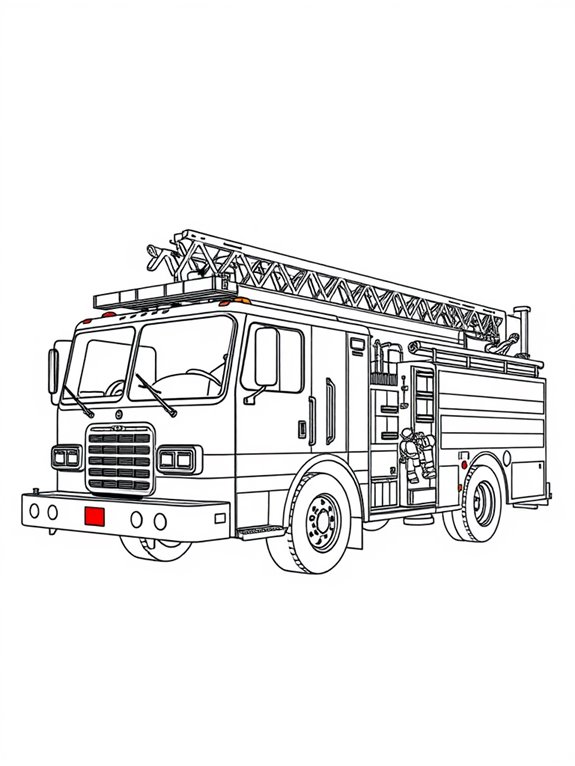 fire truck coloring page