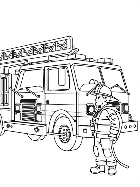 fire truck coloring page