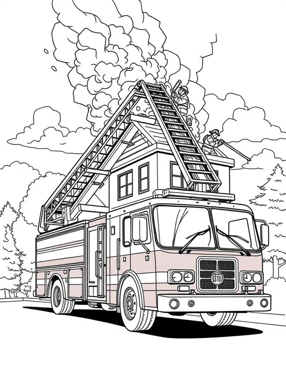 fire truck coloring page