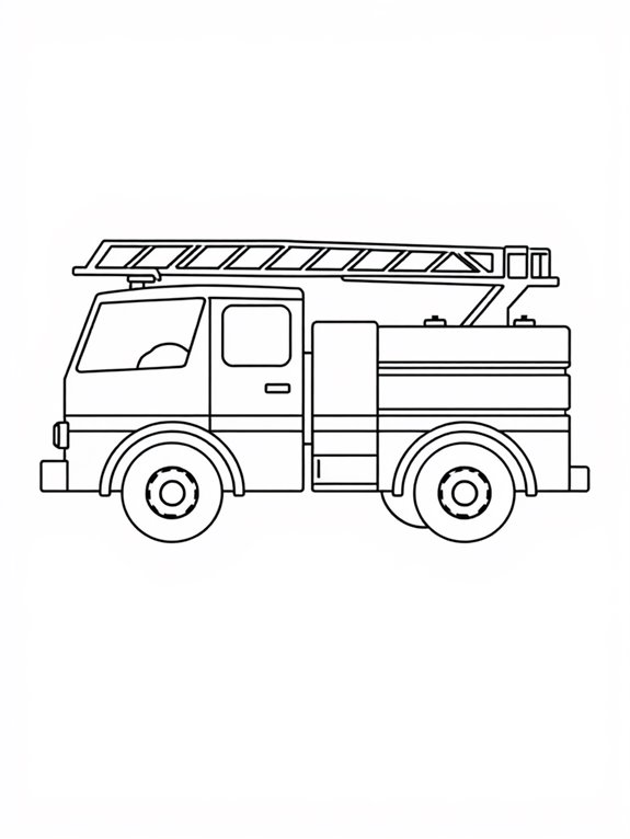 fire truck coloring page