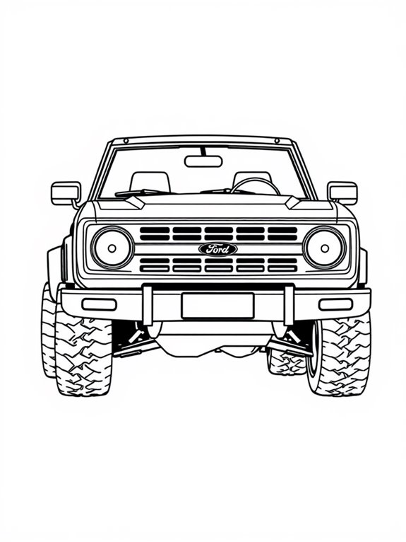 ford bronco coloring page