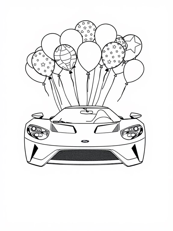 ford gt balloon art