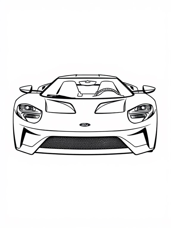 ford gt coloring page