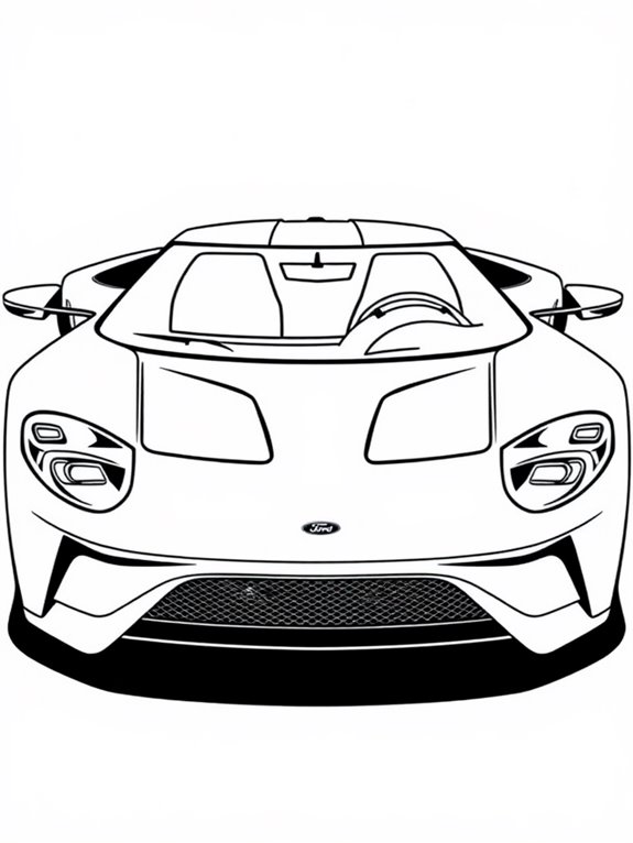 ford gt coloring page