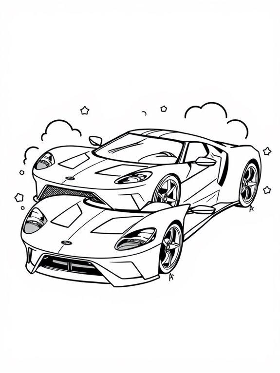 ford gt coloring page