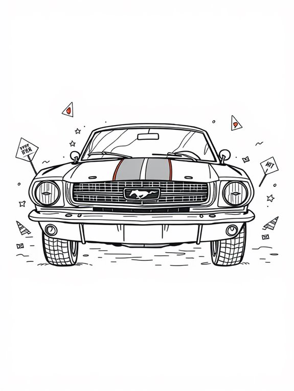 ford mustang coloring page