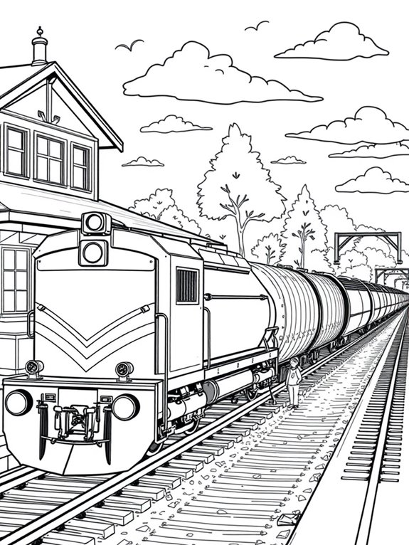 freight train station scene