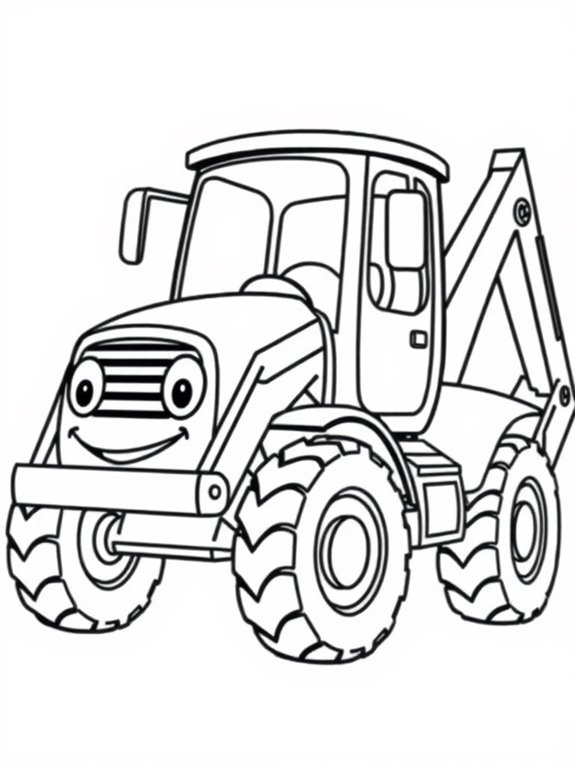 fun construction vehicle coloring