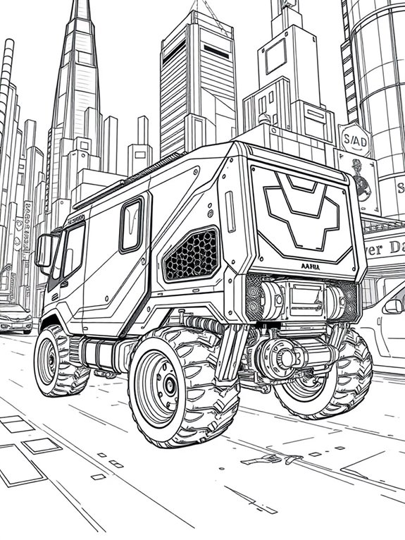 futuristic delivery truck design