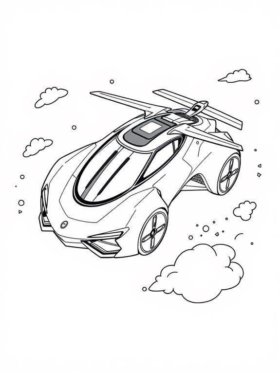 futuristic flying car design