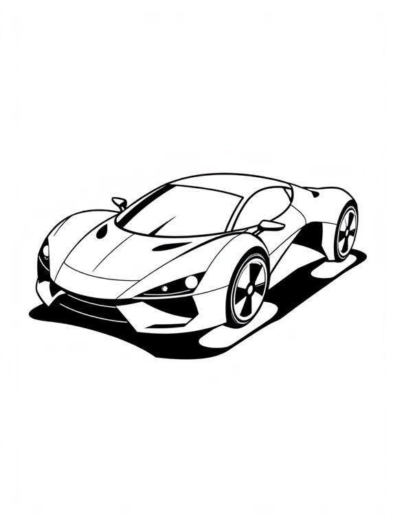 futuristic vehicle coloring page