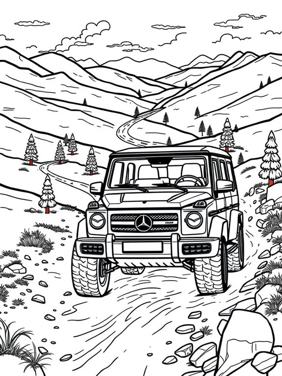 g wagon adventure coloring page