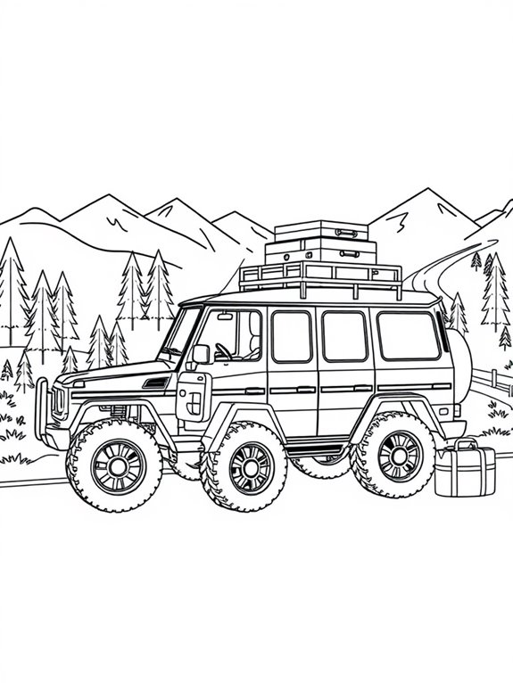 g wagon family adventure coloring