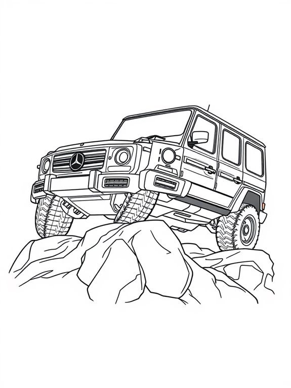 g wagon in action pose