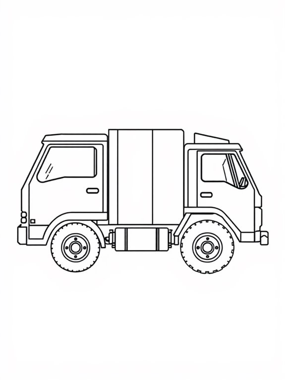 garbage truck coloring page