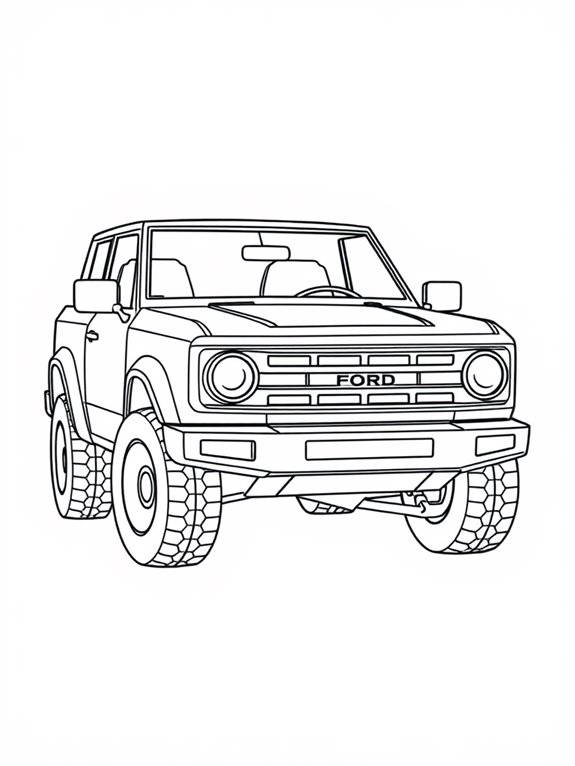 geometric ford bronco art