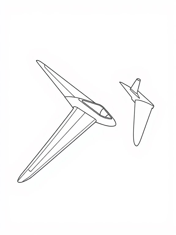 glider plane coloring page