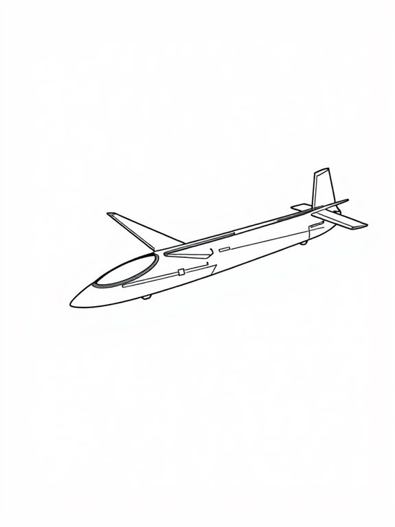 glider plane coloring page