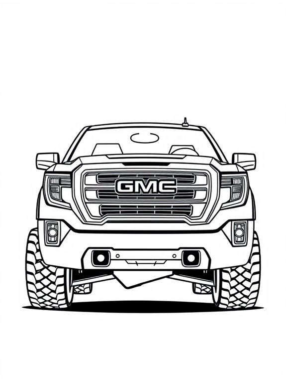 gmc sierra coloring page