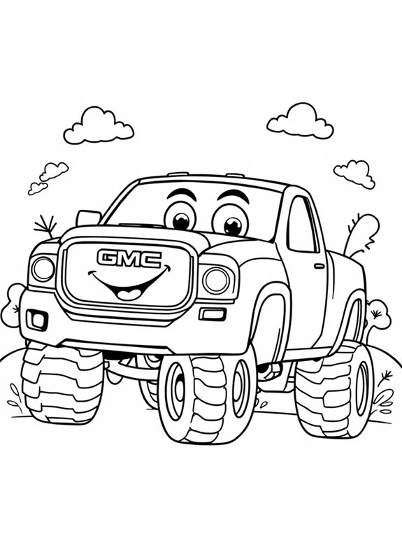 gmc sierra coloring page