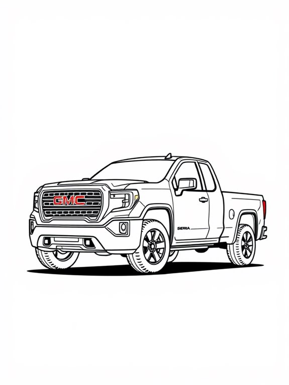 gmc sierra coloring page