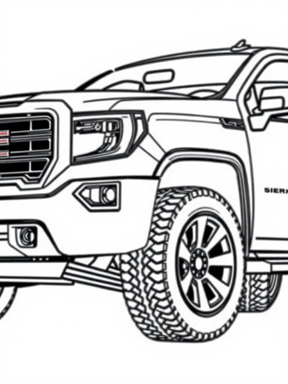 gmc sierra coloring page