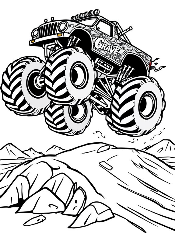 grave digger cartoon coloring page