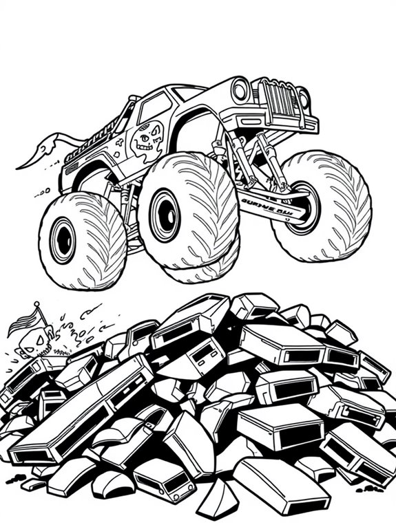 grave digger coloring page