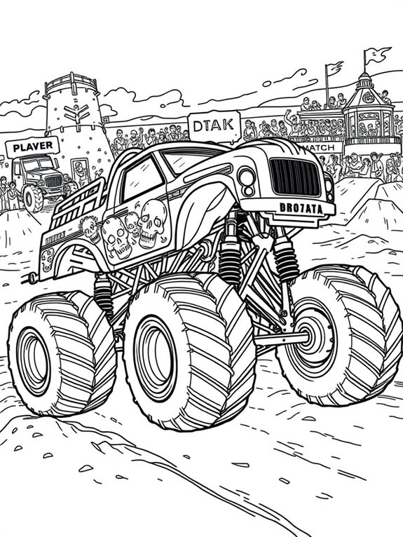 grave digger coloring page