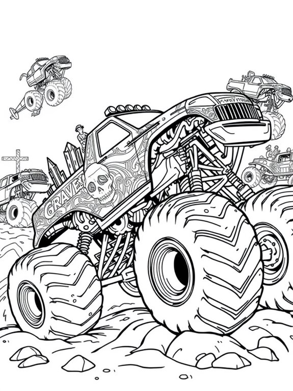 grave digger coloring page