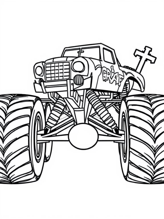 grave digger coloring page