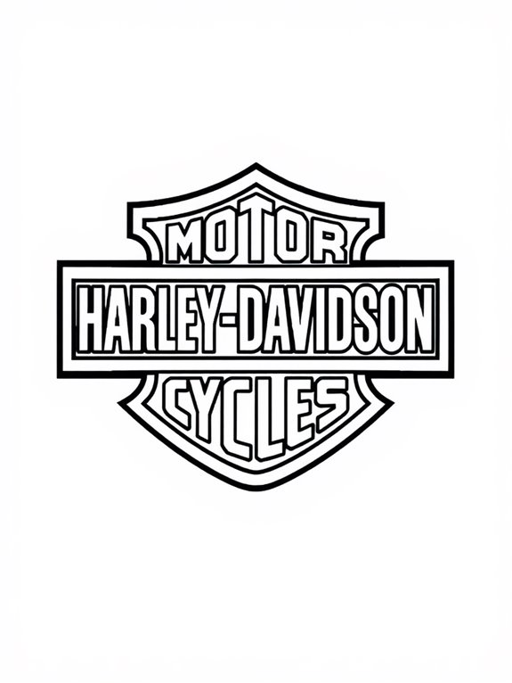 harley davidson logo coloring page