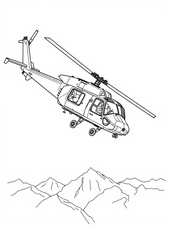 helicopter mission coloring page