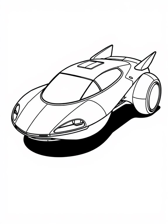 hover car coloring page