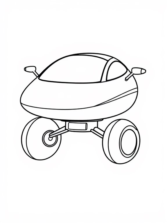 hover car coloring page