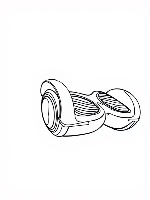 hoverboard coloring page design